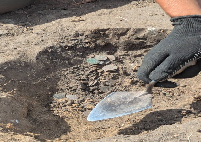 На Полтавщині археологи знайшли скарб із 118 мідних монет XIV століття